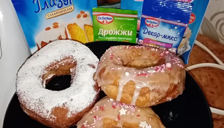 Пончики с глазурью