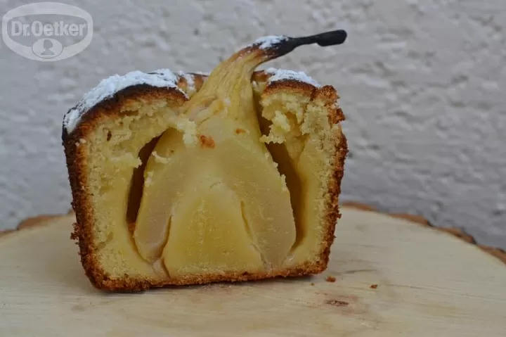 Лимонный кекс с грушами фото