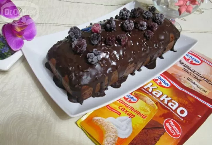 Шоколадный кекс с изюмом фото рецепта