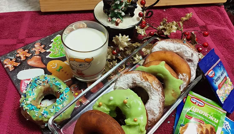 Пончики с глазурью