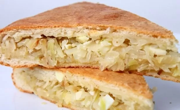 Заливной пирог с капустой