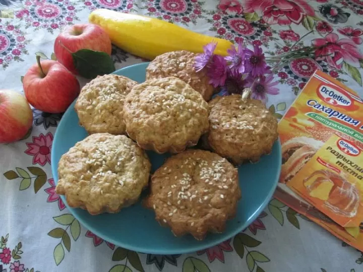 Овсяные кексы из кабачка фото рецепта