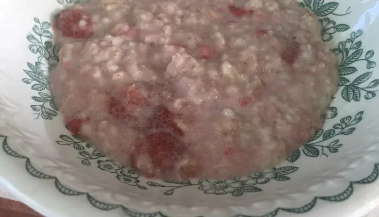 Каша с желе (ленивая овсянка)