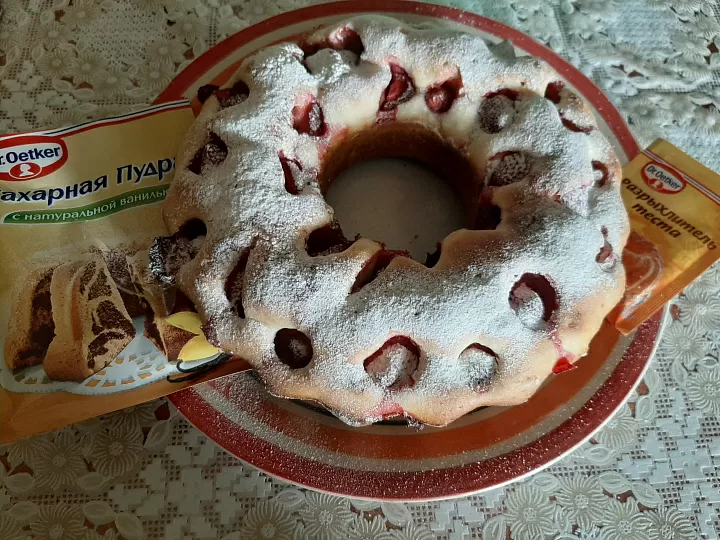 Кекс с клубникой фото