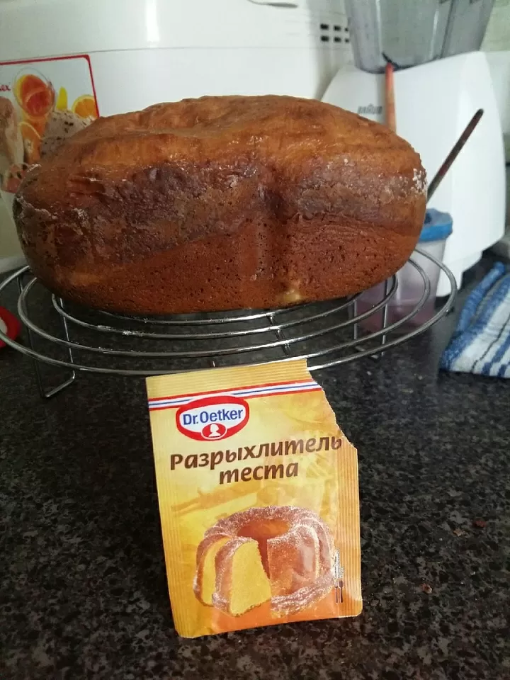 Творожный кекс в хлебопечи фото
