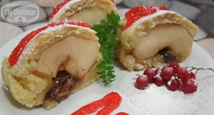 Творожный пирог с яблоками фото