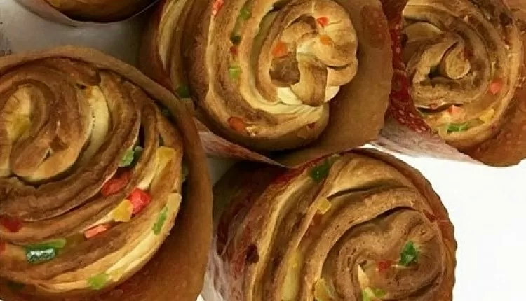 Краффин с корицей,орехами и сухофруктами