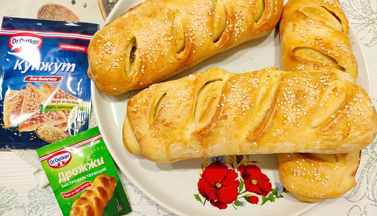 Домашний багет с кунжутом