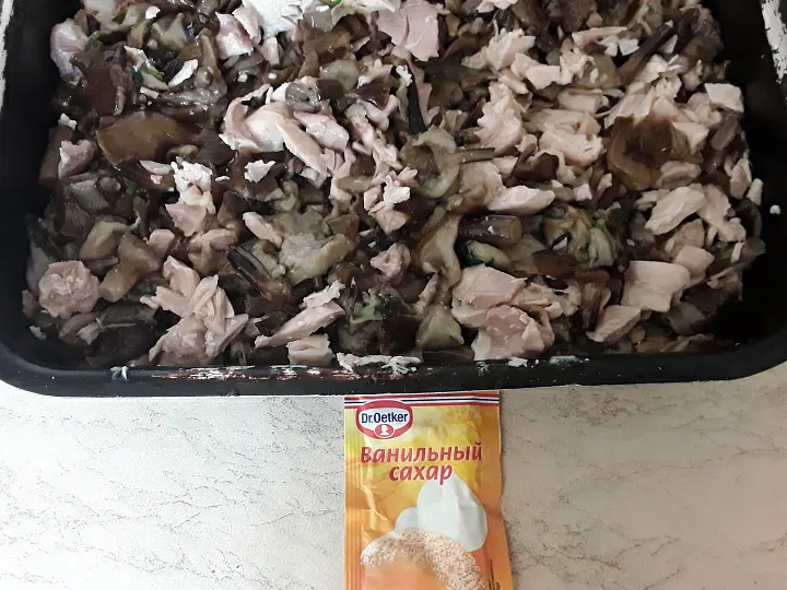 Жюльен с курицей в духовке  фото