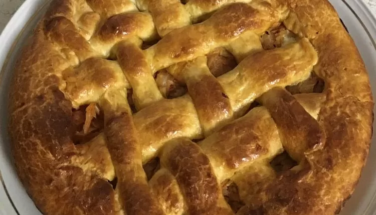 Пирог с яблочным джемом 