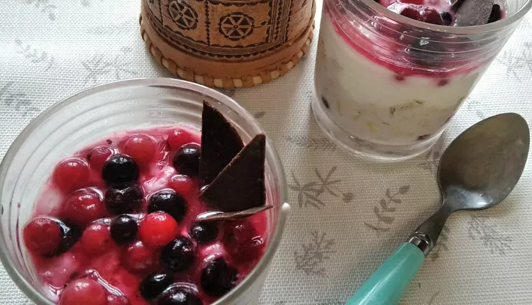 Каша с желе (ленивая овсянка)