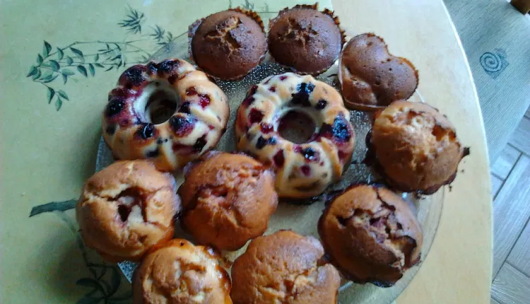 Кексики с черникой