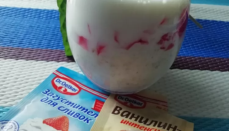 Каша с желе (ленивая овсянка)