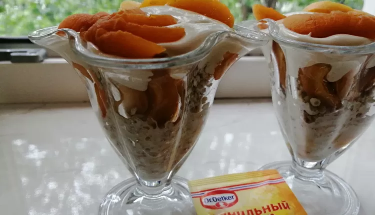Каша с желе (ленивая овсянка)