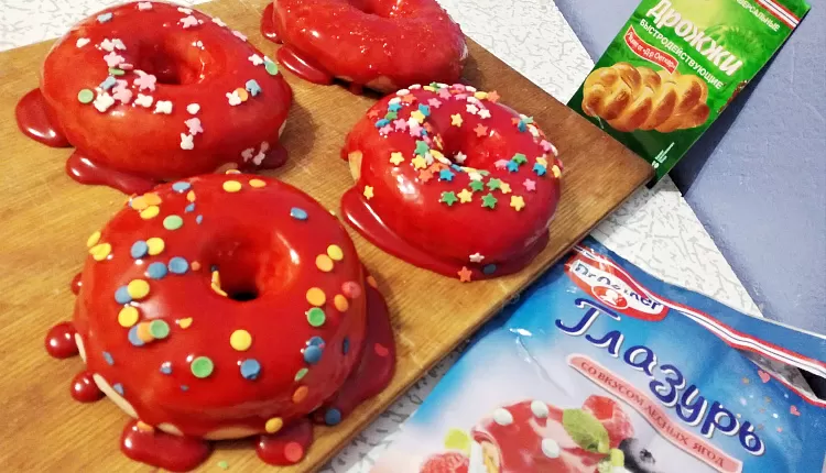 Пончики с глазурью