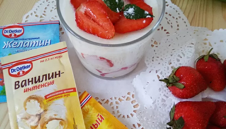 Каша с желе (ленивая овсянка)