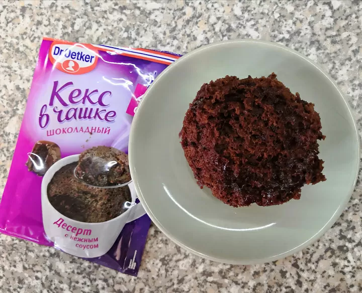 Шоколадный кекс в чашке  фото рецепта