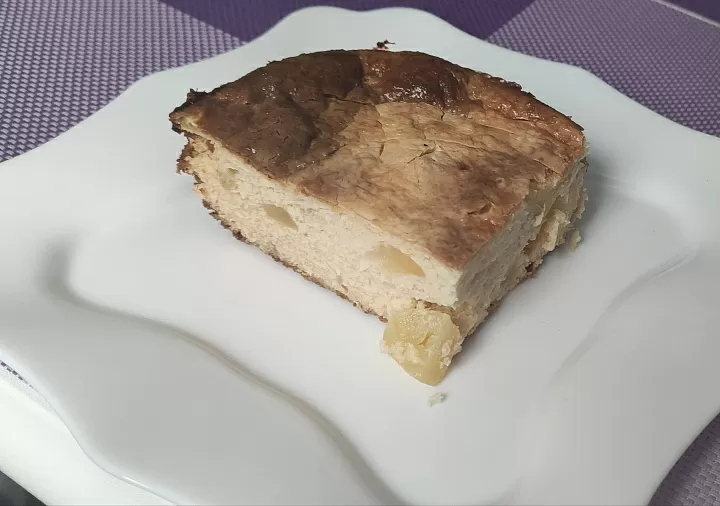 Творожная запеканка с ананасами фото