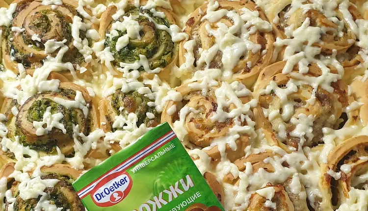 Рулетики с сыром и зеленью
