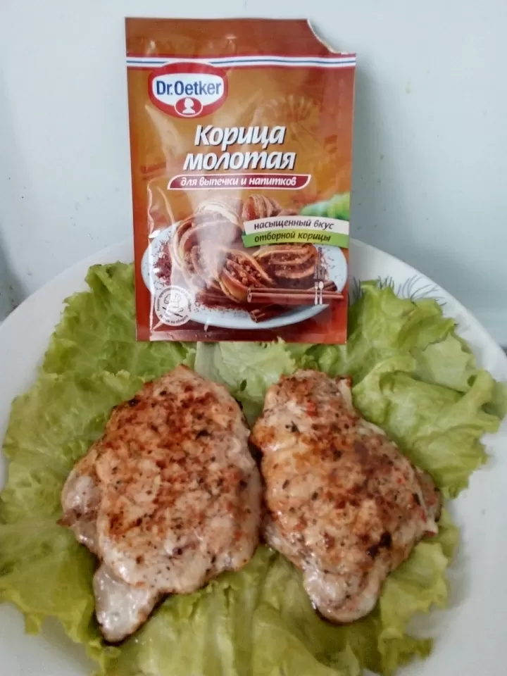 Сочный эскалоп с корицей фото