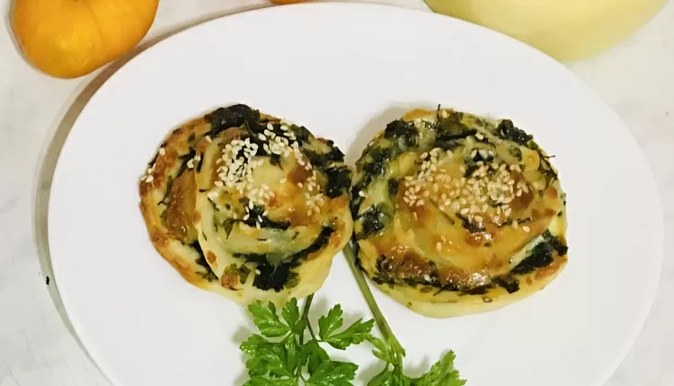 Рулетики с сыром и зеленью