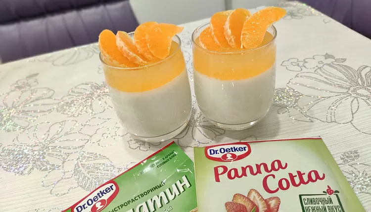 Воздушная панна котта с ягодами