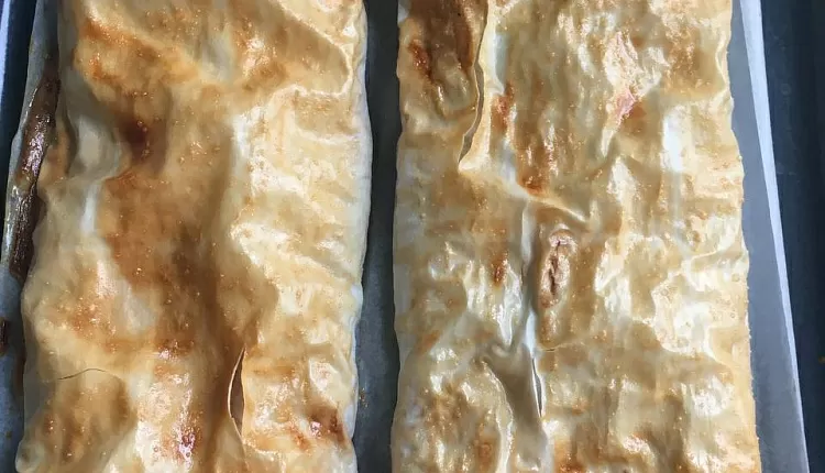Мясной пирог из теста фило