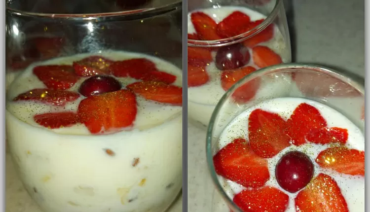 Каша с желе (ленивая овсянка)