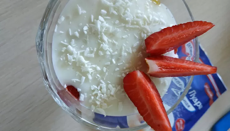 Каша с желе (ленивая овсянка)
