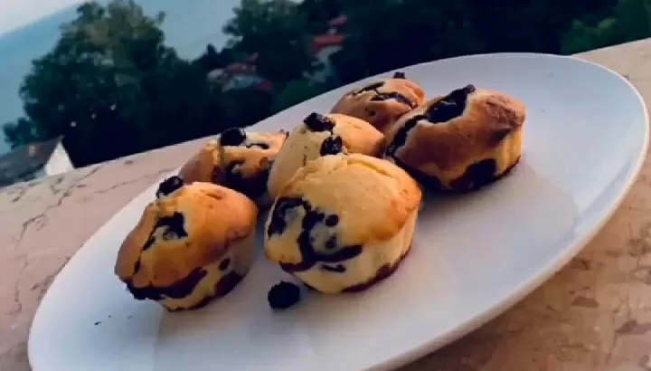 Кексики с черникой фото рецепта