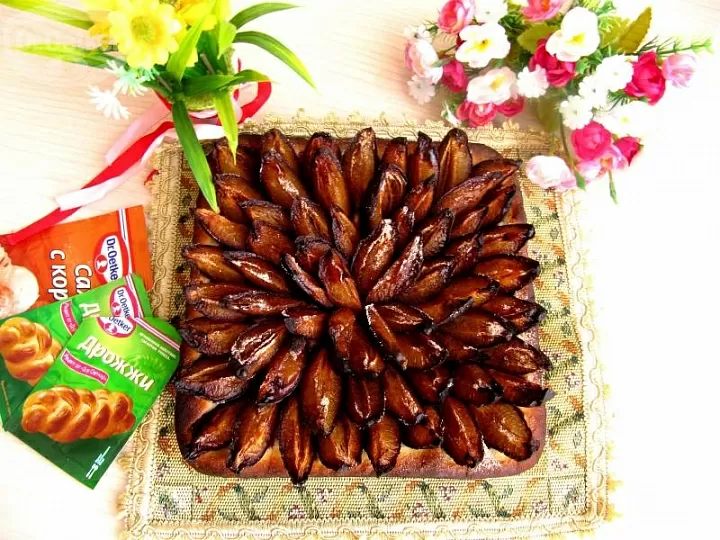 Пирог из слив фото