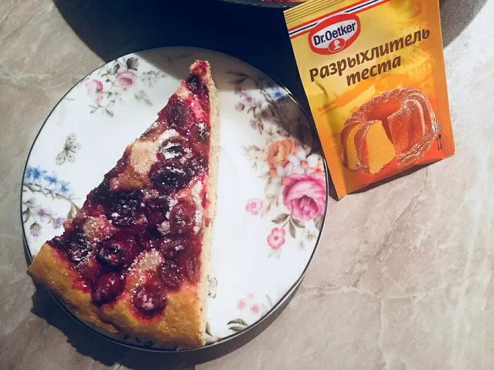 Клюквенный пирог фото рецепта