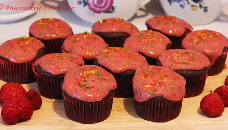 Кексики с начинкой и глазурью