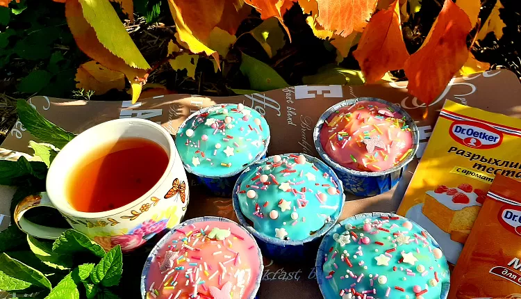 Морковные маффины с глазурью