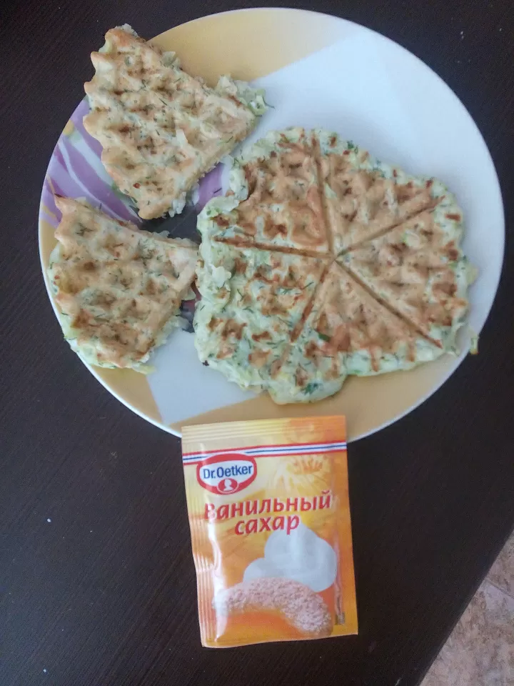 Кабачковые вафли фото