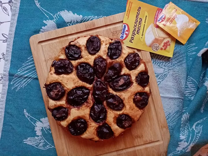 Пирог со сливами фото