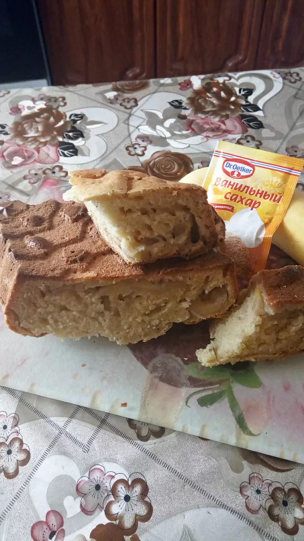 Пирог с бананами фото