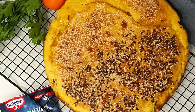 Заливной пирог с курицей и грибами 