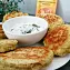Сырные оладушки с зеленью