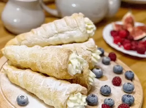 Фото рецепта Трубочки с кремом