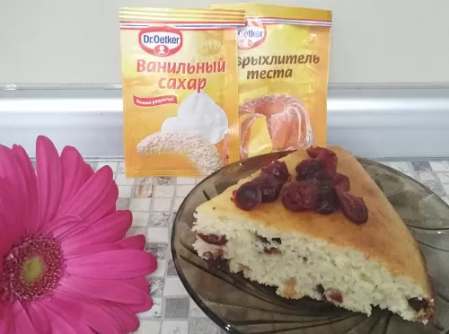 Фото рецепта Манник с клюквой