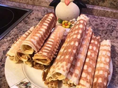 Фото рецепта Вафельные трубочки