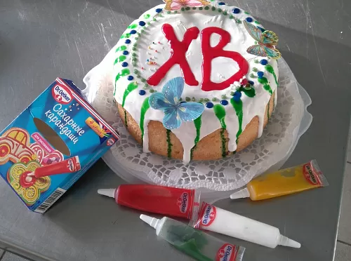 Фото рецепта Пасхальный торт(кулич) в хлебопечке