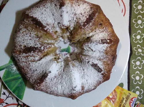 Фото рецепта Манный кекс без яиц