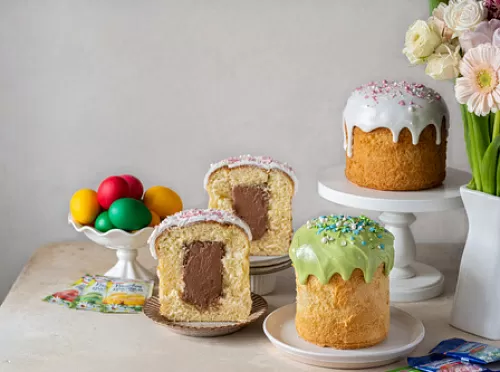 Кулич на желтках с начинкой