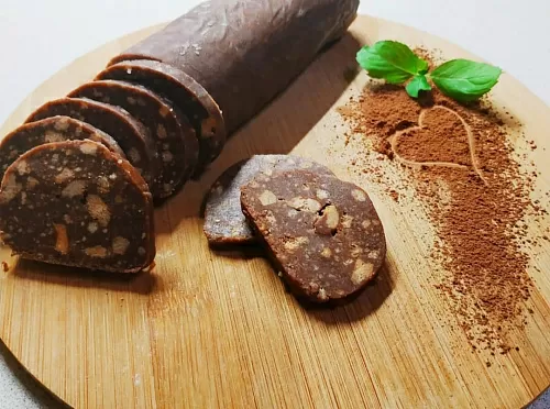 Фото рецепта Сладкая колбаска &quot;вкус детства&quot;