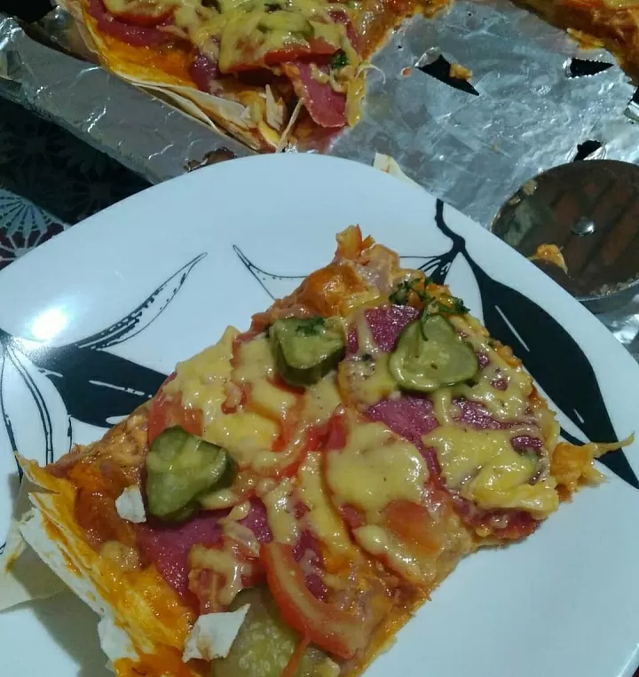 Пицца на лаваше фото