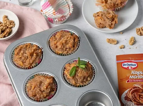 Фото рецепта Морковные ПП-маффины