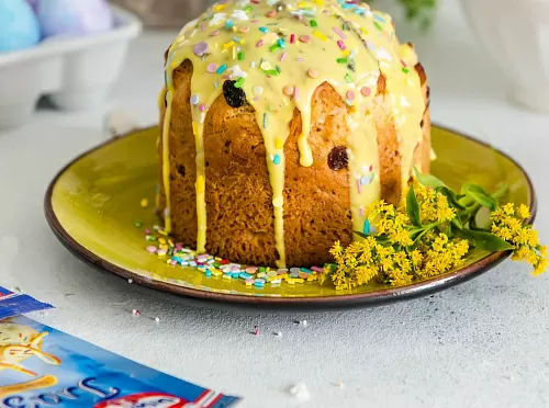 Фото рецепта Творожный пасхальный кулич