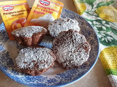 Фото рецепта Овсяно-шоколадные кексы с орехами 